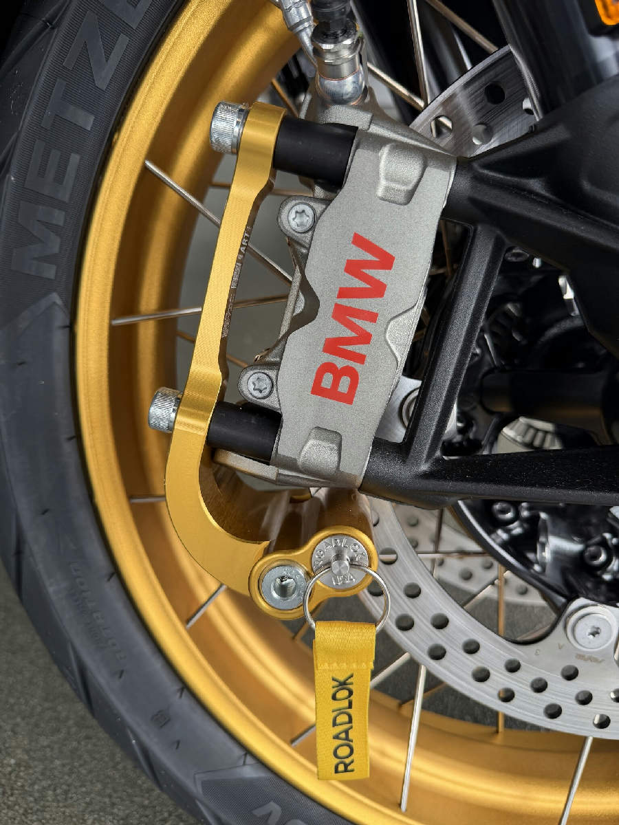 RoadLok XRA Eurosport 100 mm BMW/HD, droite — or satiné